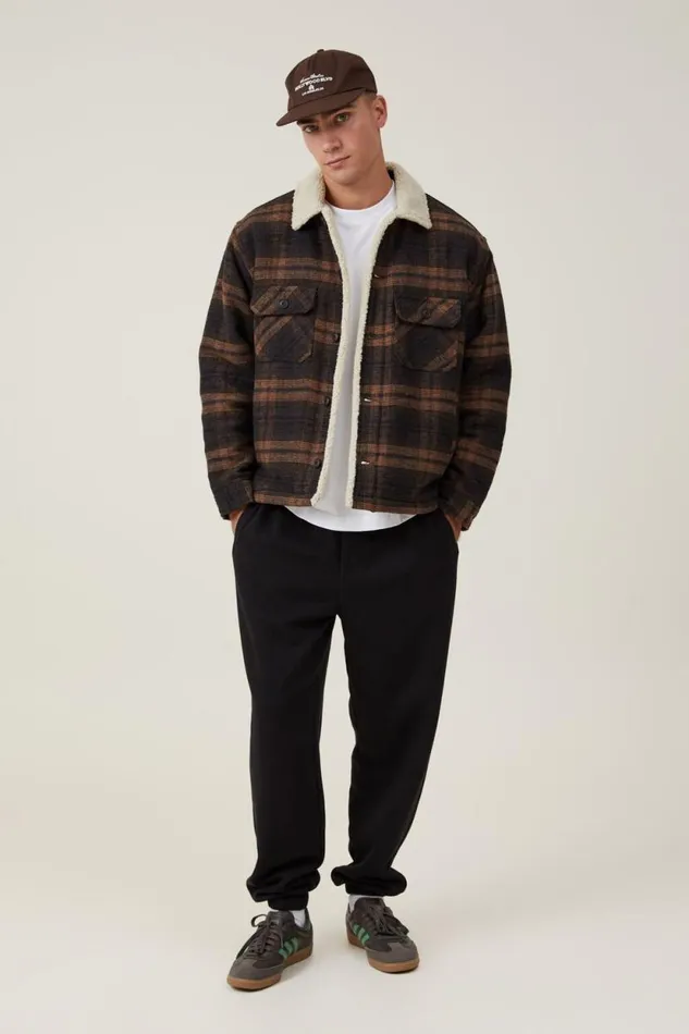 Baggy Cuffed Track Pant Black Men Cotton On Pants