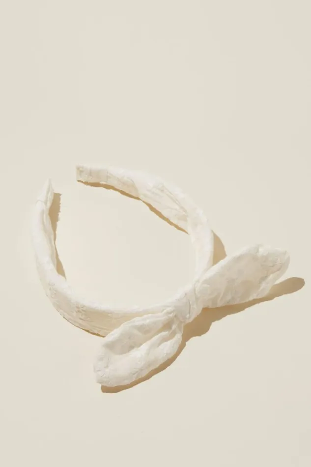 Bailee Bow Headband Vanillabroderie Girls Cotton On Hair Accessories Bailee Bow Headband Vanillabroderie Girls Cotton On Hair Accessories
