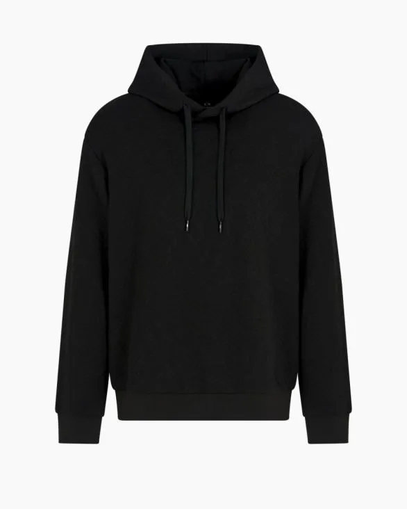 Basic Hoodie Black Men Armani Matching Sets