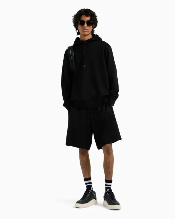 Basic Hoodie Black Men Armani Matching Sets Basic Hoodie Black Men Armani Matching Sets