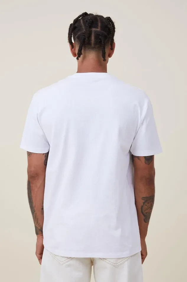 Basquiat Loose Fit TShirt Lcn Bsq Whitebaptism Men Cotton On Tees and Tanks