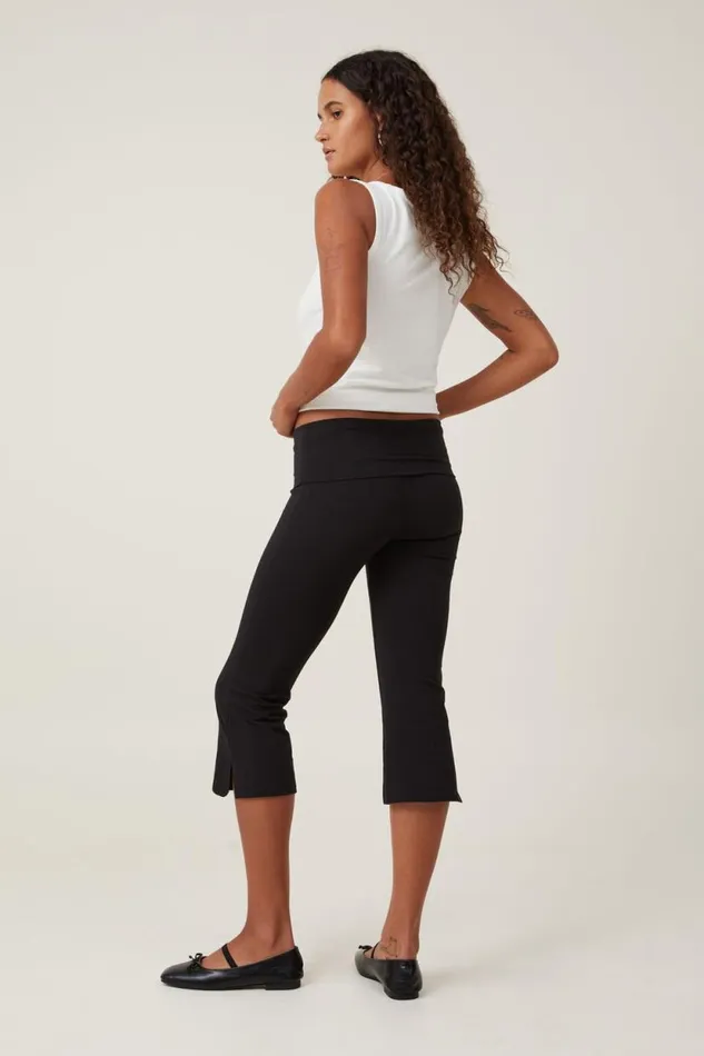 Bella Capri Black Women Cotton On Pants