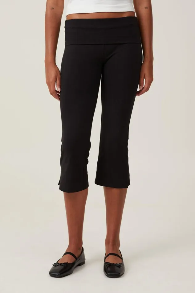 Bella Capri Black Women Cotton On Pants