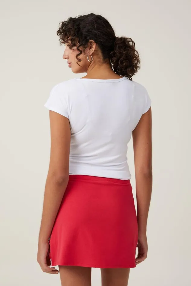 Bella Mini Skirt Crimson Side Stripe Women Cotton On Skirts