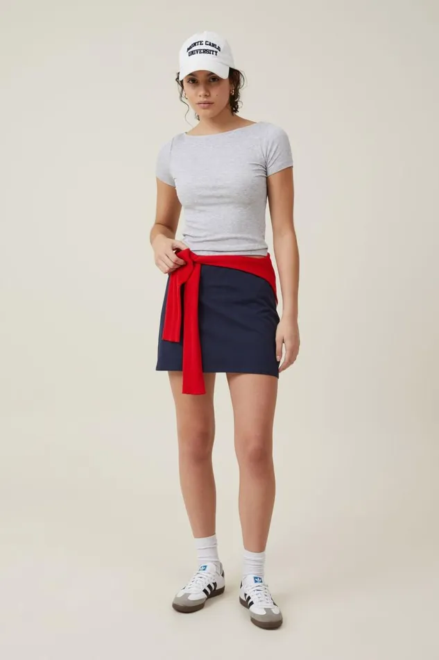 Bella Mini Skirt Winter Night Side Stripe Women Cotton On Skirts