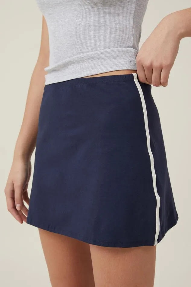 Bella Mini Skirt Winter Night Side Stripe Women Cotton On Skirts