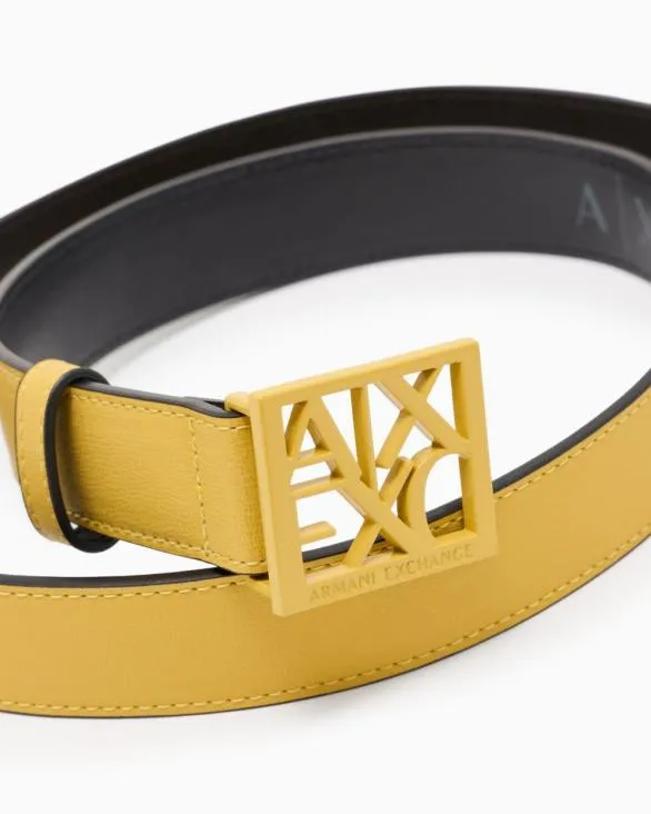 Belt With Square With Logo Yellow Women Armani Belts Belt With Square With Logo Yellow Women Armani Belts