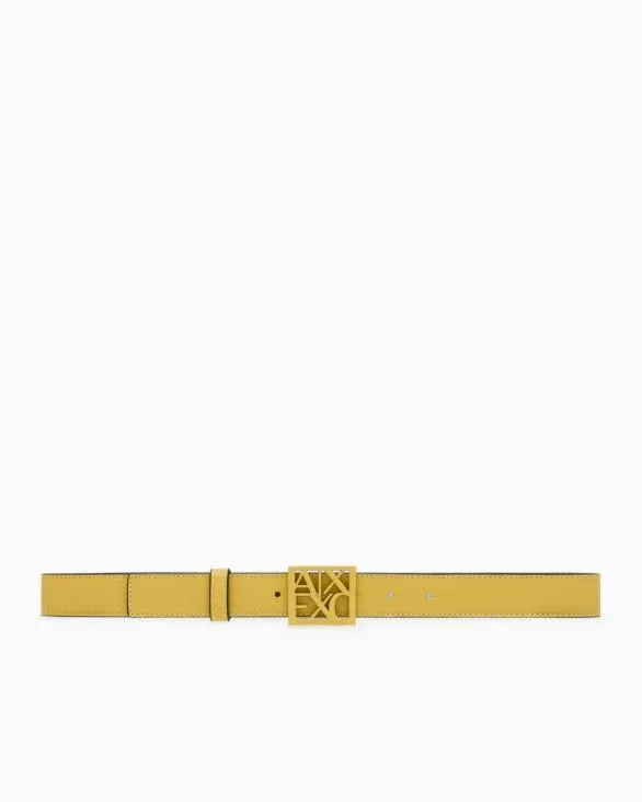 Belt With Square With Logo Yellow Women Armani Belts Belt With Square With Logo Yellow Women Armani Belts
