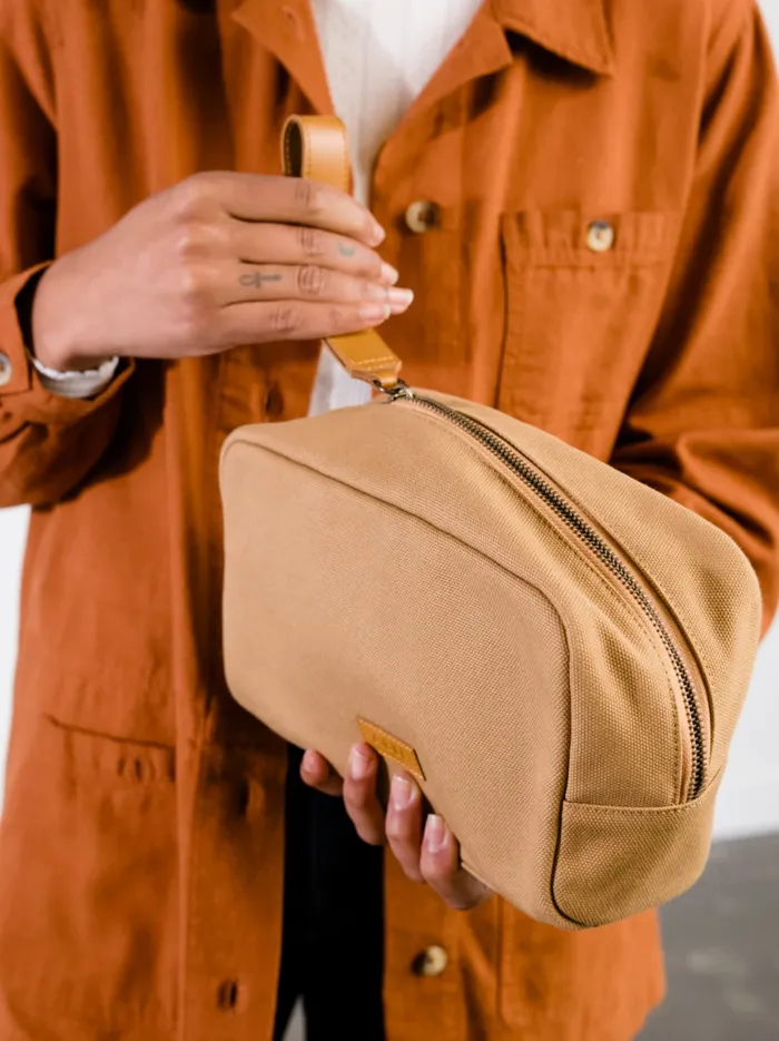 Belts and Accessories Daughter Dopp Kit Tan Canvas 8211 Able Women