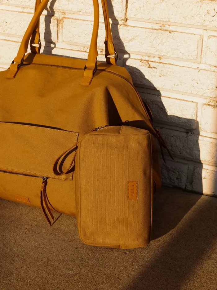 Belts and Accessories Daughter Dopp Kit Tan Canvas 8211 Able Women