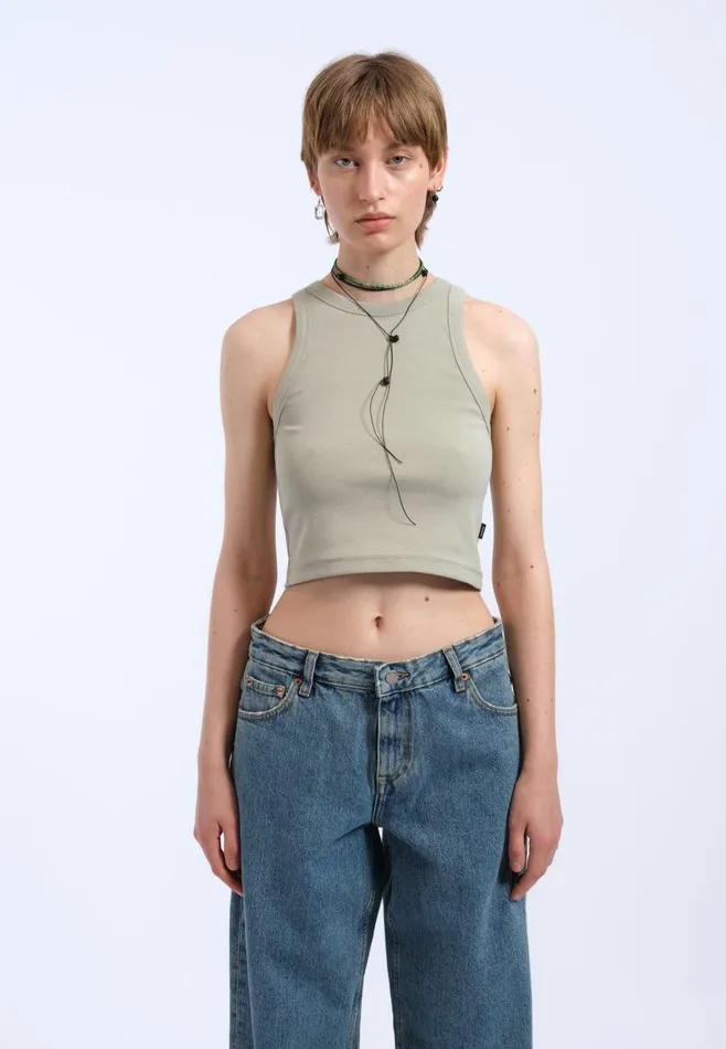 Bey Crop Top 8211 Seagrass Seagrass Women Dr Denim Tees and Tanks