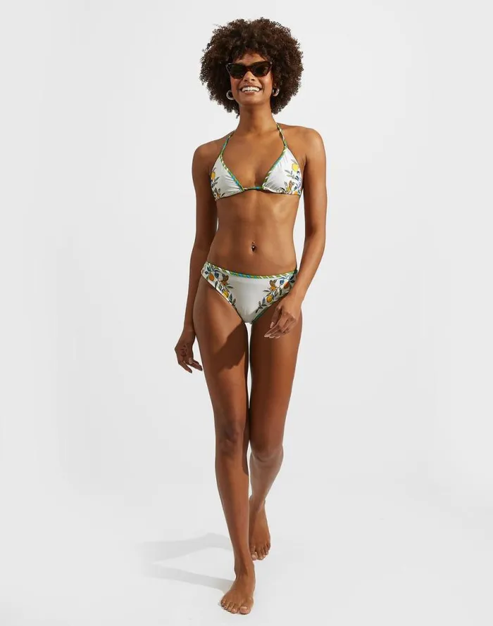 Bikini Top Placed Borboni Place Bianco Women La Double J Swimwear Bikini Top Placed Borboni Place Bianco Women La Double J Swimwear