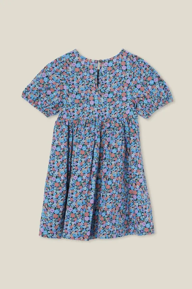 Billie Shirred Dress Phantomblair Ditsy Girls Cotton On Dresses Billie Shirred Dress Phantomblair Ditsy Girls Cotton On Dresses