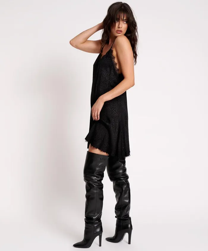 BLACK ANGEL DELIRIOUS SLIP DRESS Women One Teaspoon Mini Dresses BLACK ANGEL DELIRIOUS SLIP DRESS Women One Teaspoon Mini Dresses