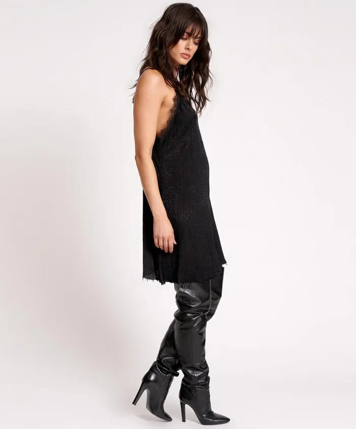 BLACK ANGEL DELIRIOUS SLIP DRESS Women One Teaspoon Mini Dresses BLACK ANGEL DELIRIOUS SLIP DRESS Women One Teaspoon Mini Dresses