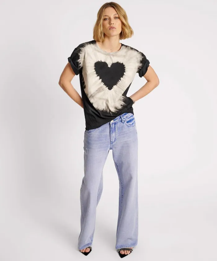BLACK HEART TIE DYE UNISEX TEE Women One Teaspoon Tees and Tanks BLACK HEART TIE DYE UNISEX TEE Women One Teaspoon Tees and Tanks