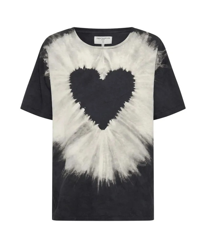 BLACK HEART TIE DYE UNISEX TEE Women One Teaspoon Tees and Tanks BLACK HEART TIE DYE UNISEX TEE Women One Teaspoon Tees and Tanks
