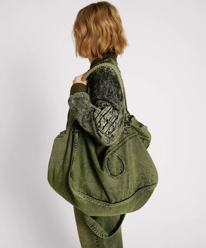 BLACK KHAKI DENIM OVERNIGHTER BAG Women One Teaspoon Bags BLACK KHAKI DENIM OVERNIGHTER BAG Women One Teaspoon Bags