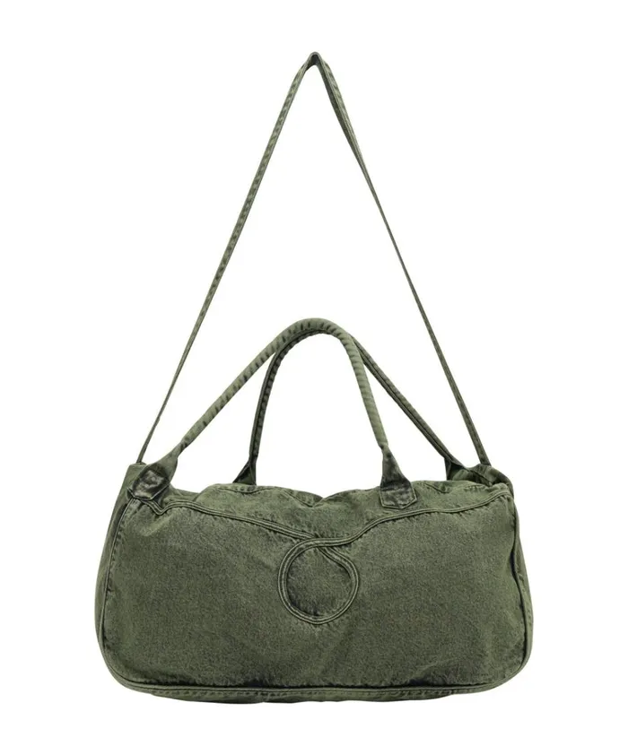 BLACK KHAKI DENIM OVERNIGHTER BAG Women One Teaspoon Bags BLACK KHAKI DENIM OVERNIGHTER BAG Women One Teaspoon Bags