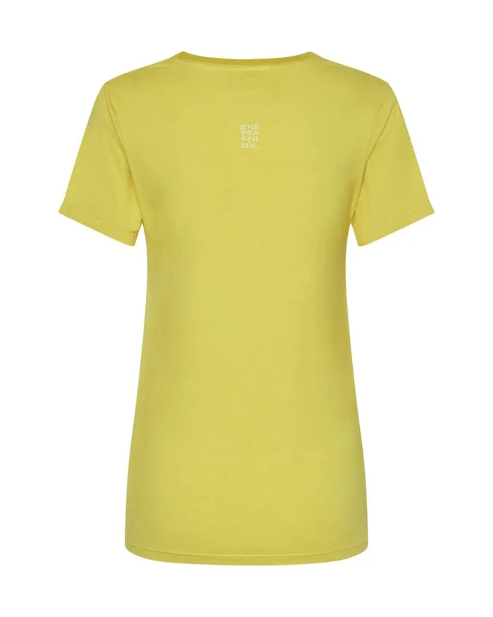 BLAZING YELLOW LOGO FITTED TEE Women One Teaspoon Tees and Tanks BLAZING YELLOW LOGO FITTED TEE Women One Teaspoon Tees and Tanks