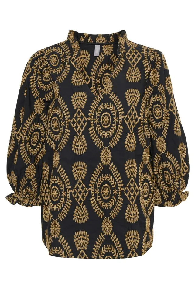 Blouses Women CULTURE CUtia Blouse With Embroidery Black