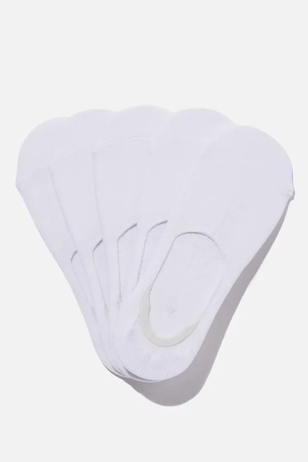 Body 5Pk Invisible Sock White Women Cotton On Accessories