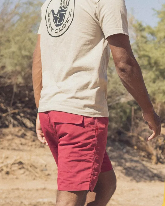 Body Glove Hybrid Shorts Men Burnout Trail Shorts 8211 Crimson