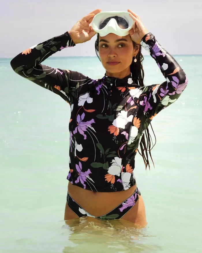 Body Glove Rash Guards Sun Protection Women Dreamy Raelynn Long Sleeve Rashguard 8211 Black Dreamy