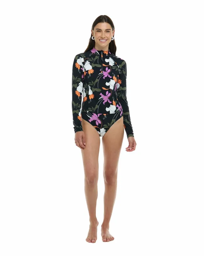 Body Glove Rash Guards Sun Protection Women Dreamy Raelynn Long Sleeve Rashguard 8211 Black Dreamy