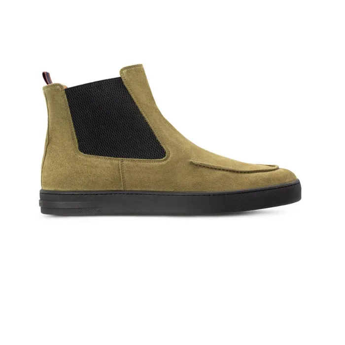 Boots Men Moreschi Green Suede Ankle Boot