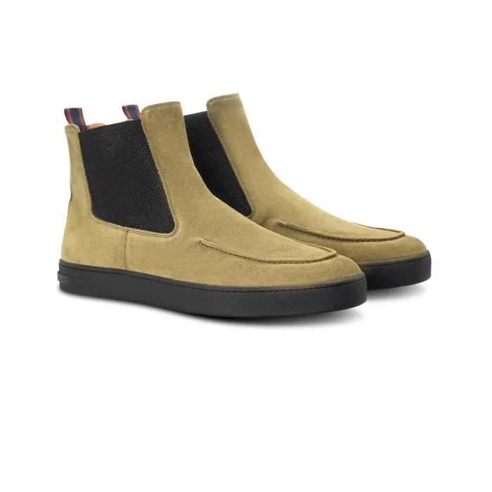 Boots Men Moreschi Green Suede Ankle Boot
