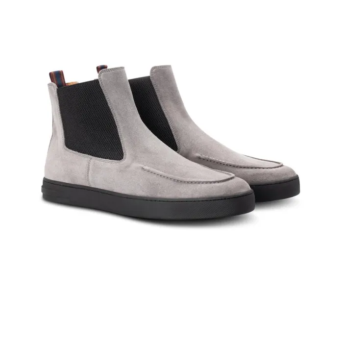 Boots Men Moreschi Grey Suede Ankle Boot
