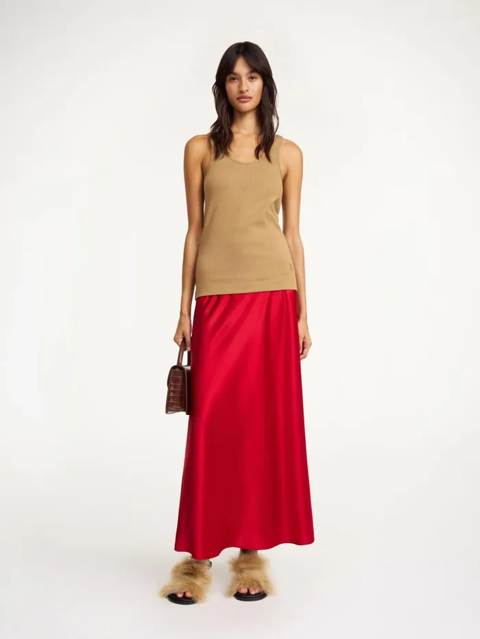 Boshan Midi Skirt Dark Chilli Women By Malene Birger Skirts