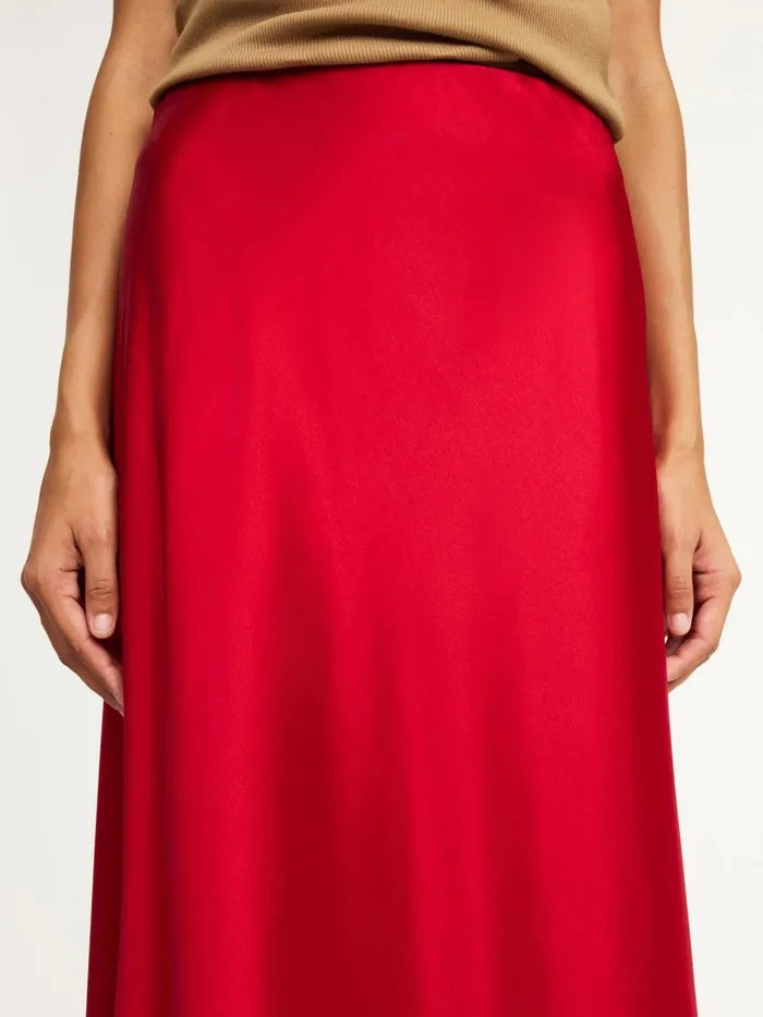 Boshan Midi Skirt Dark Chilli Women By Malene Birger Skirts