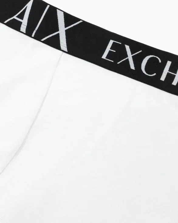 Boxer Shorts In Stretch Fabric With Maxi Logo White Men Armani Intimates And Loungewear