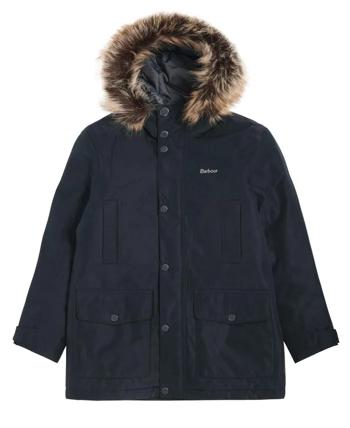 Boys Jackets Barbour Boys039 Ripley Showerproof Parka Jacket Classic Black Boys Jackets Barbour Boys039 Ripley Showerproof Parka Jacket Classic Black