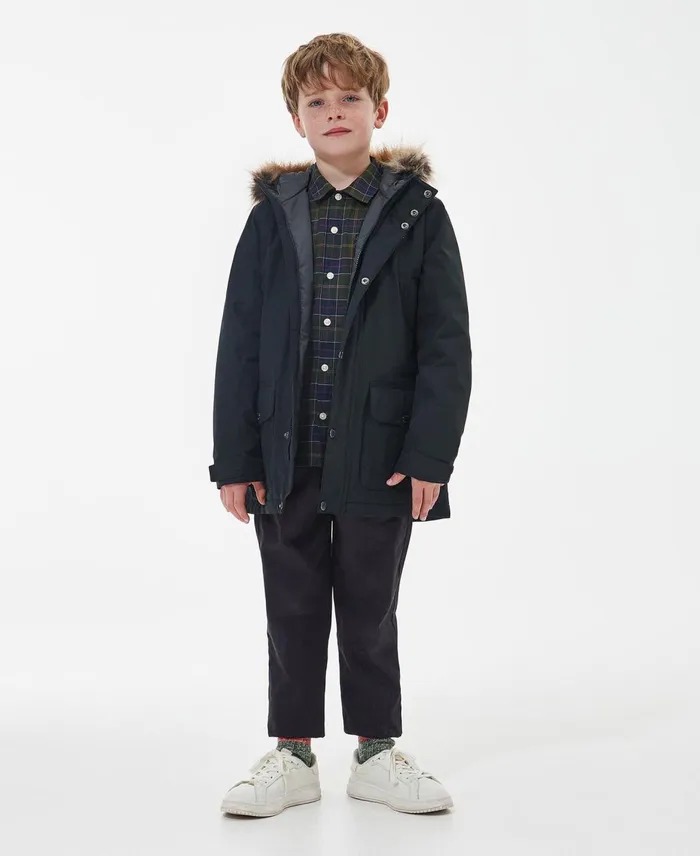 Boys Jackets Barbour Boys039 Ripley Showerproof Parka Jacket Classic Black Boys Jackets Barbour Boys039 Ripley Showerproof Parka Jacket Classic Black