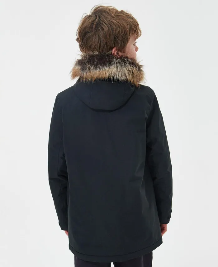 Boys Jackets Barbour Boys039 Ripley Showerproof Parka Jacket Classic Black Boys Jackets Barbour Boys039 Ripley Showerproof Parka Jacket Classic Black