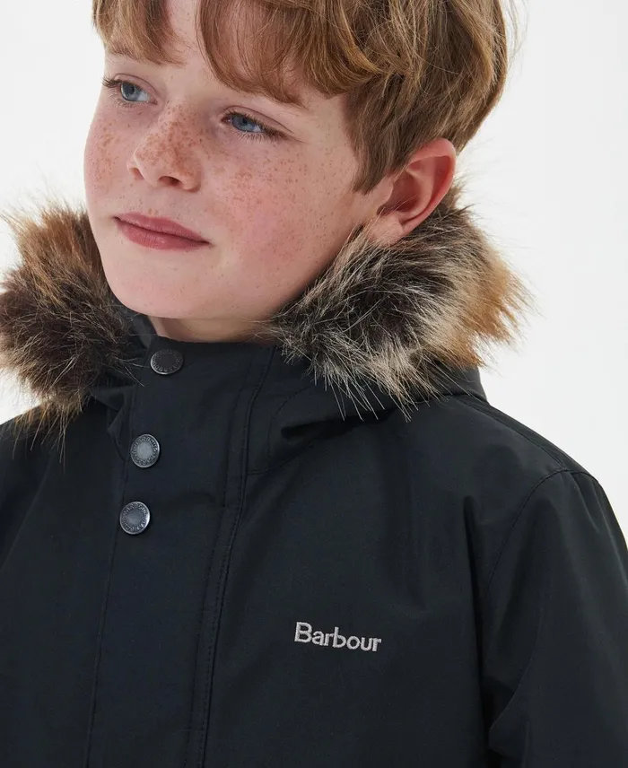 Boys Jackets Barbour Boys039 Ripley Showerproof Parka Jacket Classic Black Boys Jackets Barbour Boys039 Ripley Showerproof Parka Jacket Classic Black