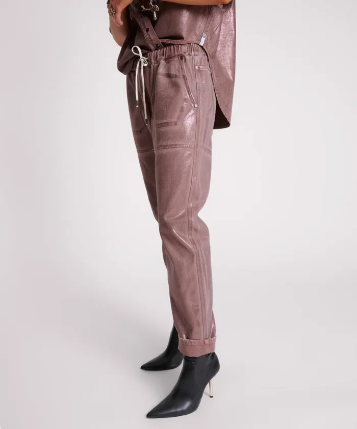 BRONZED CHOCOLATE SHABBIES DRAWSTRING DENIM JEANS Women One Teaspoon Bottoms BRONZED CHOCOLATE SHABBIES DRAWSTRING DENIM JEANS Women One Teaspoon Bottoms