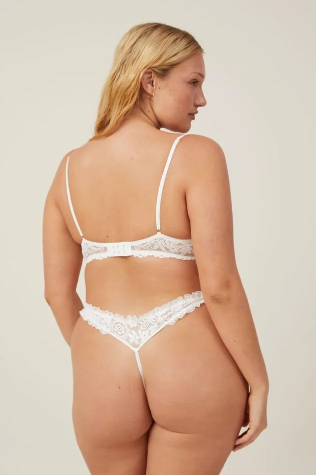 Butterfly Lace Lightly Lined Bra Cream Women Cotton On Bras
