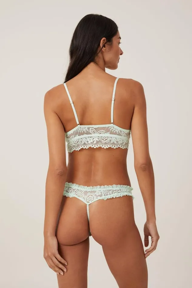 Butterfly Lace Triangle Bralette Spearmint Women Cotton On Bras