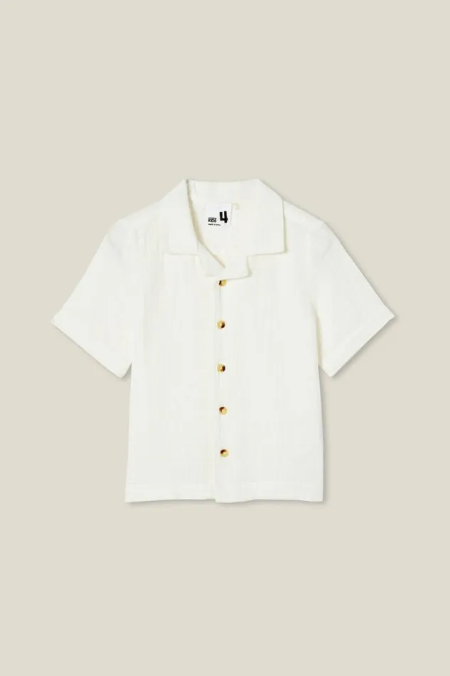 Cabana Short Sleeve Shirt Vanillacheesecloth Boys Cotton On Shirts