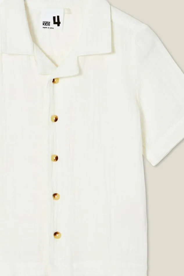 Cabana Short Sleeve Shirt Vanillacheesecloth Boys Cotton On Shirts Cabana Short Sleeve Shirt Vanillacheesecloth Boys Cotton On Shirts