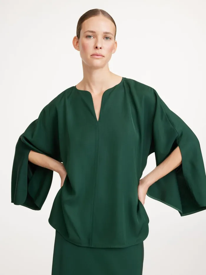 Calias TunicStyle Blouse Sycamore Women By Malene Birger Tops and Blouses