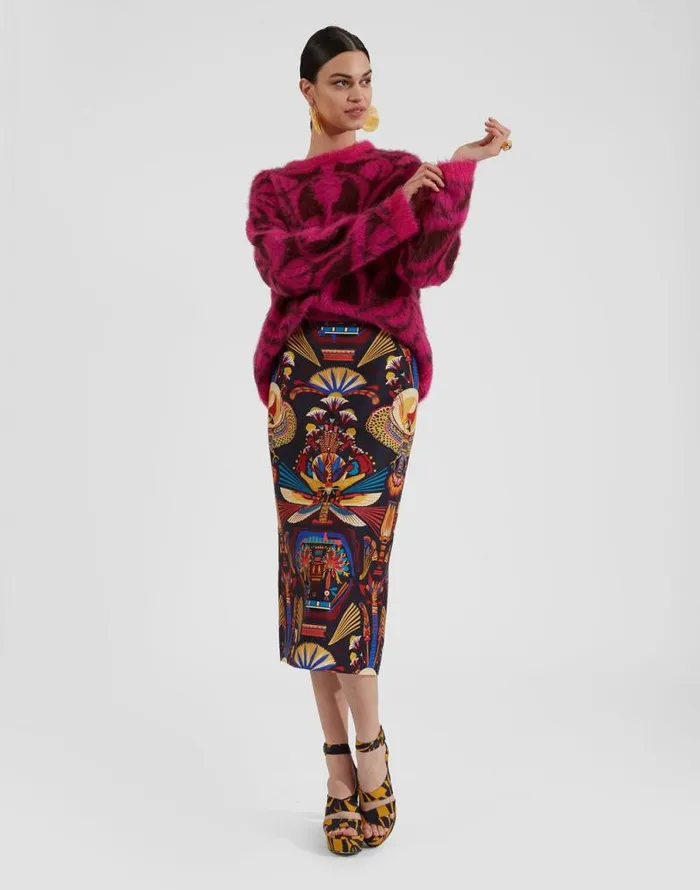 Camden Jumper Fuchsia and Bordeaux Women La Double J Knitwear Camden Jumper Fuchsia and Bordeaux Women La Double J Knitwear