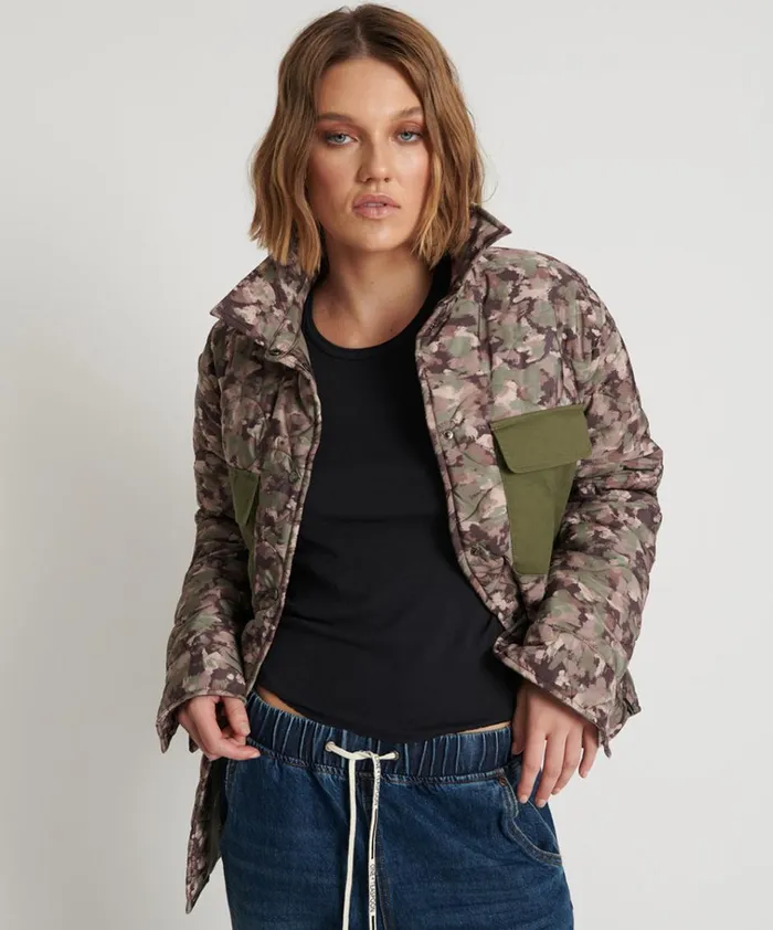 CAMO QUILTED JACKET Women One Teaspoon Jackets