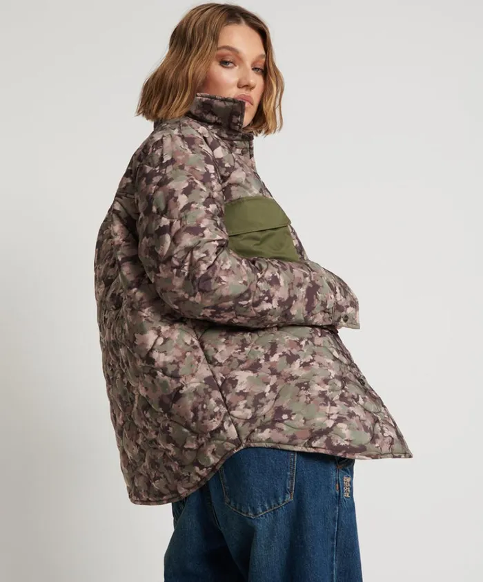CAMO QUILTED JACKET Women One Teaspoon Jackets CAMO QUILTED JACKET Women One Teaspoon Jackets
