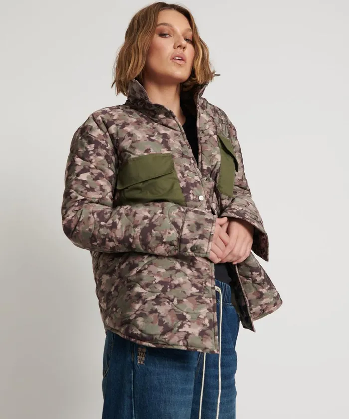 CAMO QUILTED JACKET Women One Teaspoon Jackets CAMO QUILTED JACKET Women One Teaspoon Jackets
