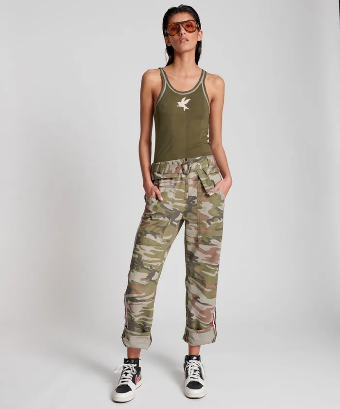CAMO UTILITY PANT Women One Teaspoon Bottoms CAMO UTILITY PANT Women One Teaspoon Bottoms
